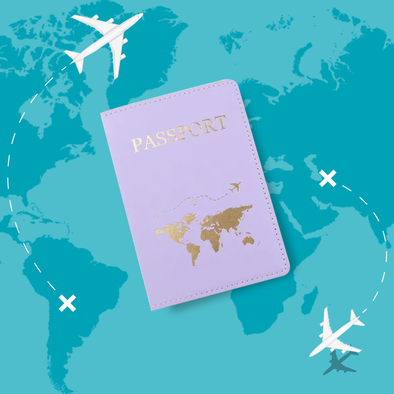Étui à passeport world (violet)