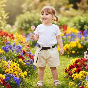 SHORT BEIGE AVEC CEINTURE NOIR