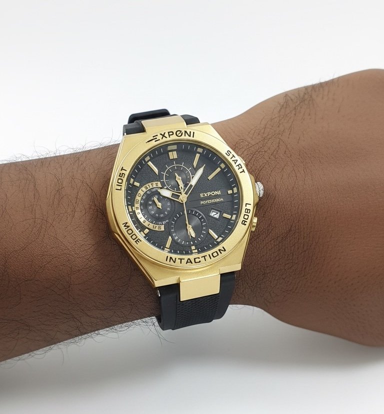 ساعة "EXPONI" الذهبية الملكية – القوة في قالب من الفخامة