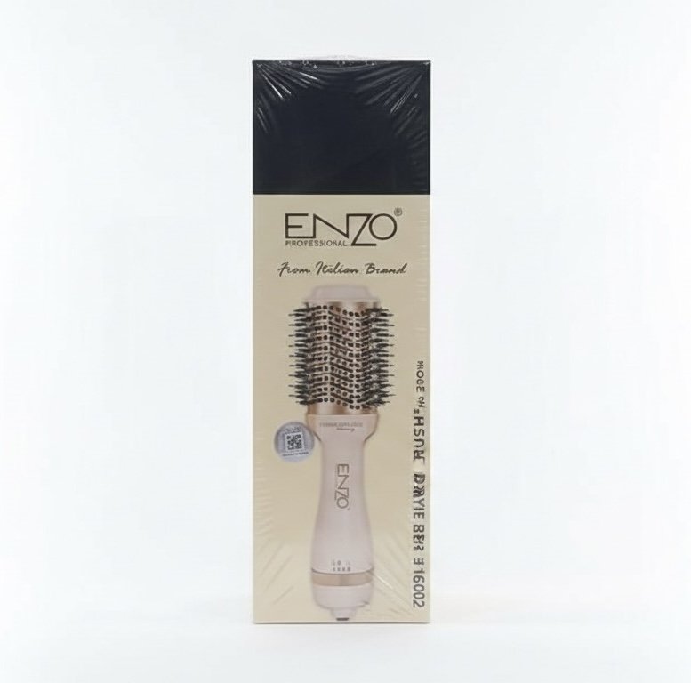 فرشاة التصفيف الحرارية ENZO 2 في 1 (Rose Gold/Gold Dryer Brush)