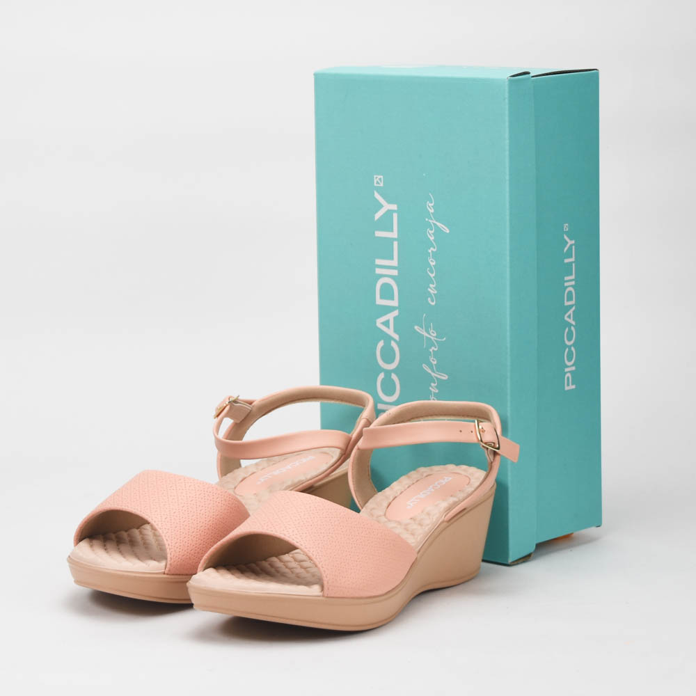 PICCADILLY Sandale Femme Cecilia Anabela Médio Brûlé