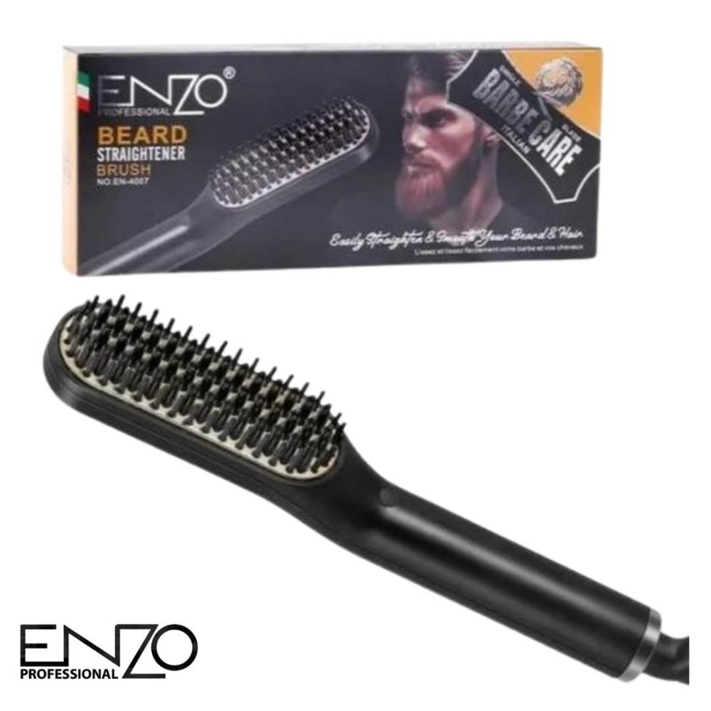 مشط Enzo الاحترافي لتمليس اللحية والشعر – تقنية السيراميك لمظهر ناعم ومرتب في ثوانٍ